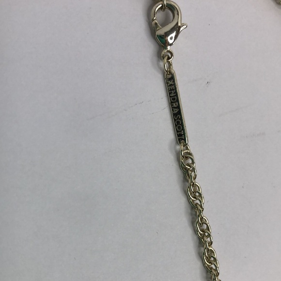 Kendra Scott Rayne Long Tassel Necklace Bright Reddish Orange Faceted Stone - Picture 8 of 8